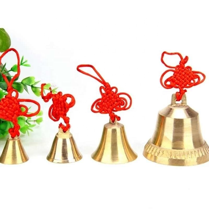 Copper Bell Chimes Decoration Ring Bell Pendant Security Peace Car Ornament Bell Wind Chimes Wall Hanging Home Decor