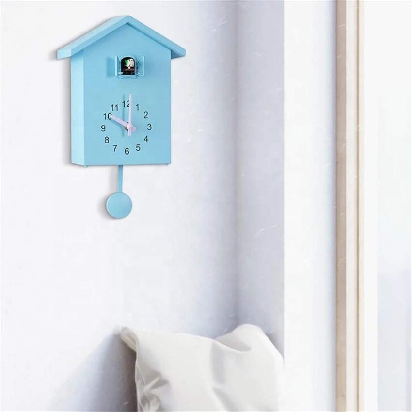 Bird Timer Pendulum Clocks Hanging Wall Mounted Clock Watch Home Office Decoration Desktop Table Clock