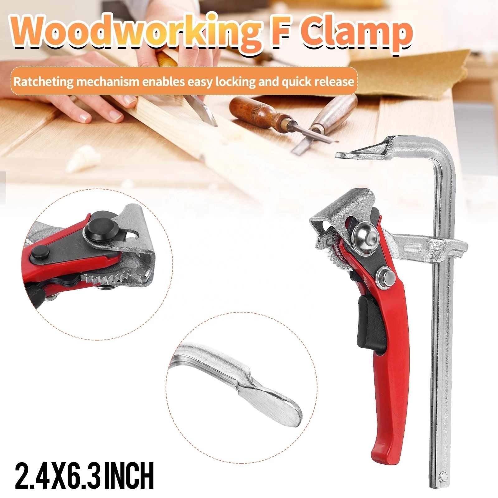 F Clamp Heavy Duty Adjustable Quick Guide And Release Wood Parallel Clamp For Woodworking Machine Repair Hand DIY Tool Clamps