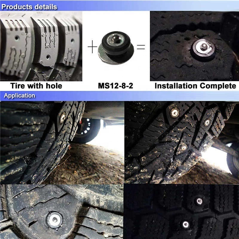 Spikes for Tires Winter Tire Spikes Car Tire Studs Snow Chains Ice Stud Carbide studs for Auto Car SUV ATV Motorcycle Truck