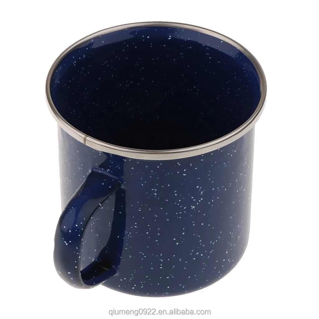 Camping Enamel Mug Cup Enamelware Tea Coffee Mug Vintage Tableware Stainless steel edging star point enamel cup enamel cup