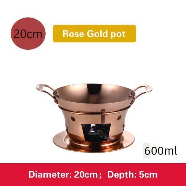 Dry boiler Commercial solid fuel boiler Golden alcohol furnace Chafing dish buffet Korean pot 20cm