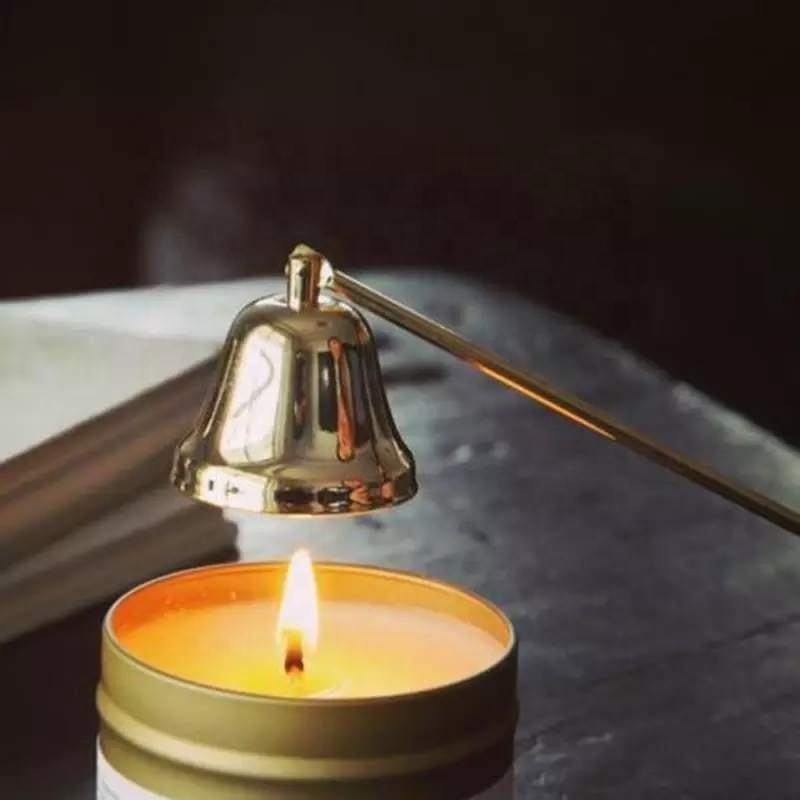 New And Convenient Bell Shaped Candle Fire Extinguisher, Retro Stainless Steel Household Banquet Candle Fire Extinguisher