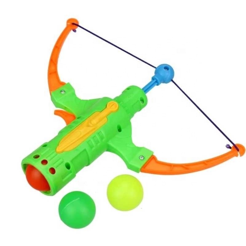 Table Tennis Gun Bow Archery Plastic Ball Flying Disk Arrow Shooting Toy Outdoor Sports Children Gift Slingshot Hunting Boy Toy