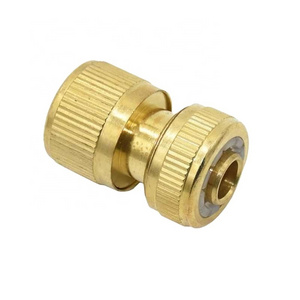 Brass 1/2" garden hose Quick Connector 16mm hose waterstop Connector copper irrigation hose for water 1pcs