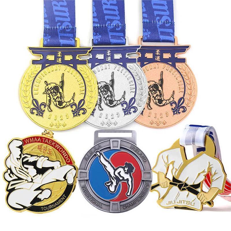 Wholesale Custom Medals Blank Zinc Alloy 3d Marathon Run Sports Metal Basketball Soccer Football Medal with Ribbon