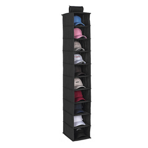 Creative Non-woven 10 Layer Hanging Storage Rack Sundries Hat Shoes Storage Hanging Storage Bag