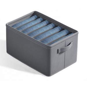 Collapsible Jeans Drawer Organizer 7 Grids Jeans Storage Box Washable Pants Jeans Organizer for Closet