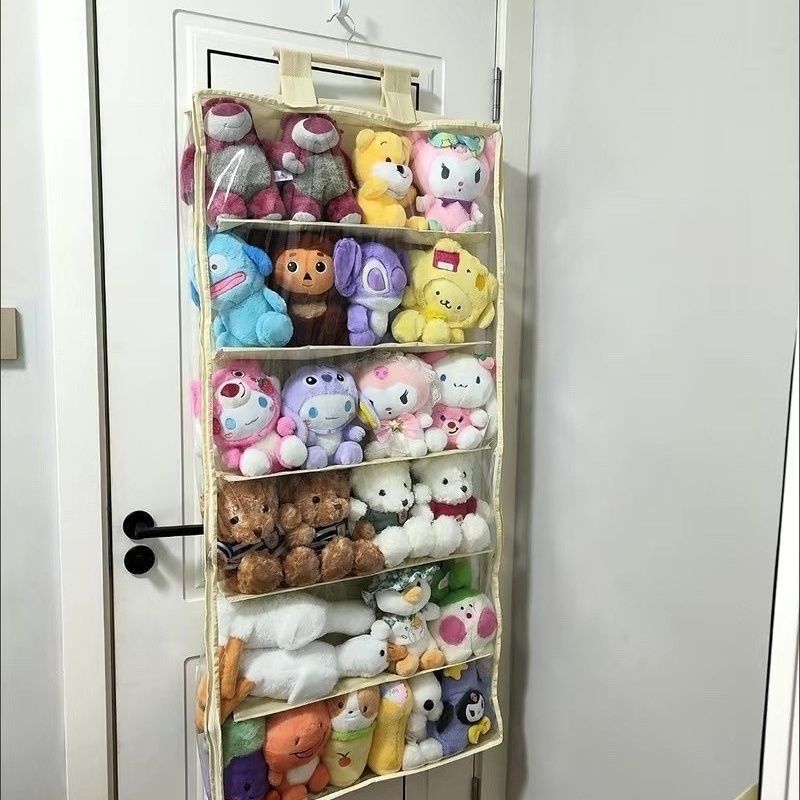 Wholesale Hanging Handbag Organizer Dust-proof Over the Door Doll Plush Toy Purse Storage Holder with Double Zippers