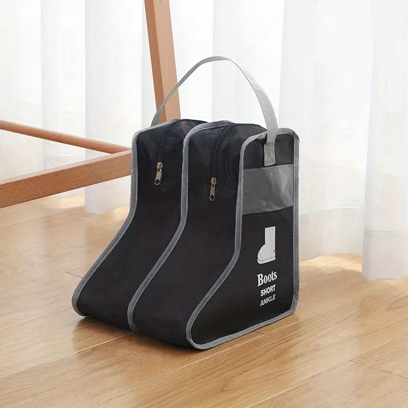 Foldable Portable Travel Dust Proof Travel Shoe Bags for Packing Transparent Window Tall Short Boots Storage Bag