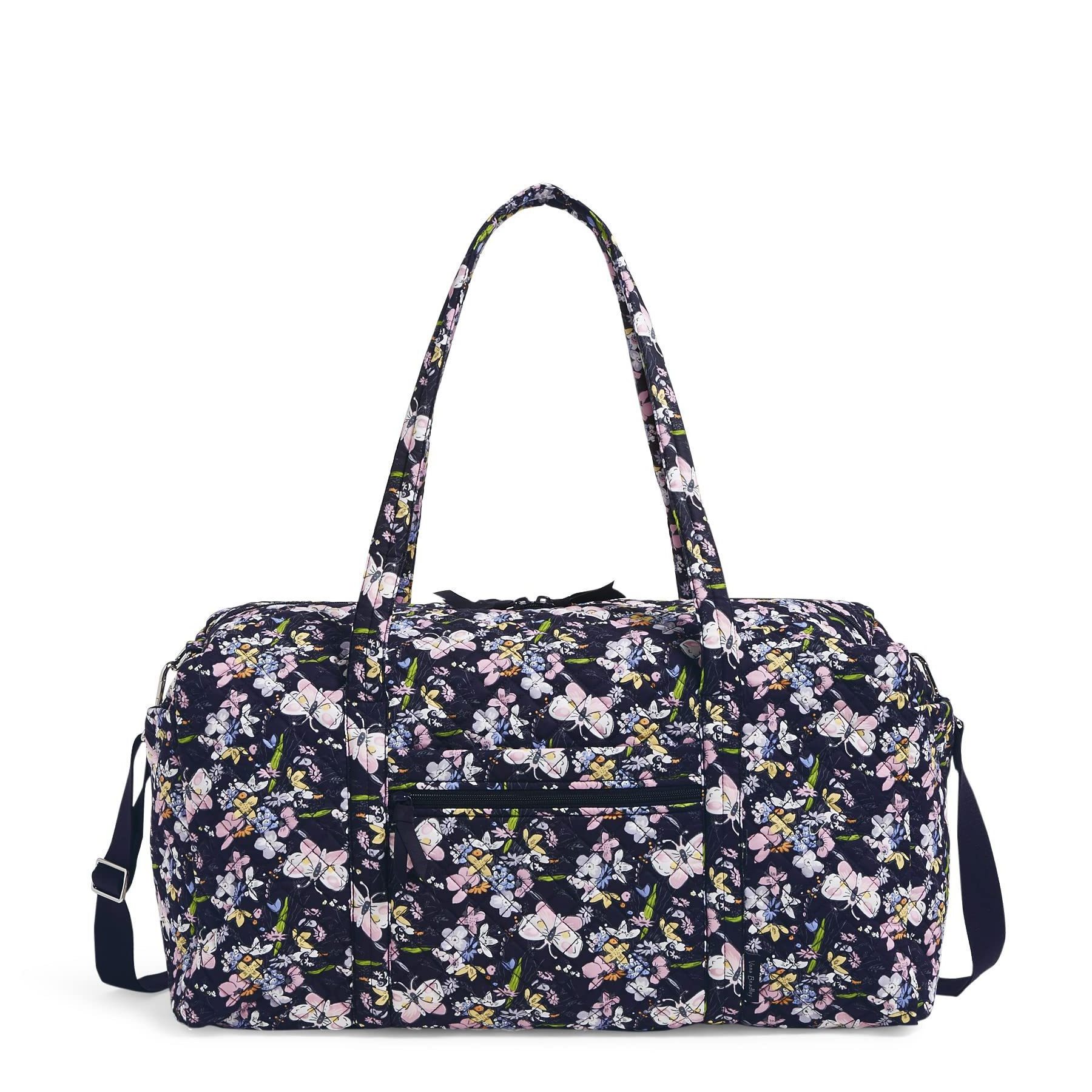 Travel Portable Shoulder Bag Cotton Large Capacity Duffle Printed Tote Shoulder Bag