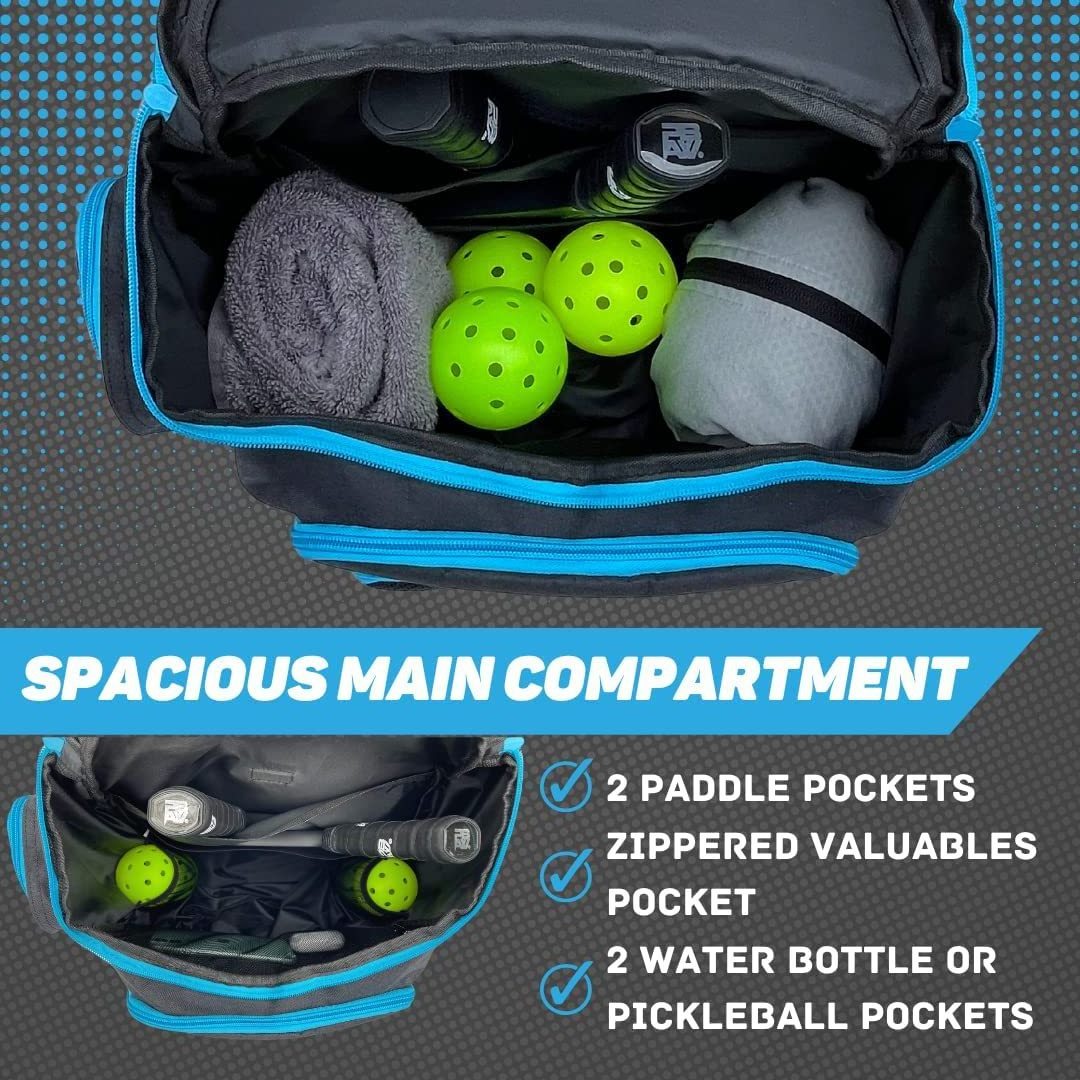 Large Capacity Squash Racquet Pickleball Backpack Racket Backpack Table Tennis Sports Bag with Shoe Compartment