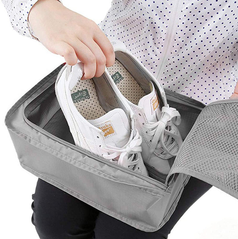 Waterproof Portable Shoes Pouch Waterproof Gym Sport Shoes Storage Carry Bags Zipper Shoe Bag