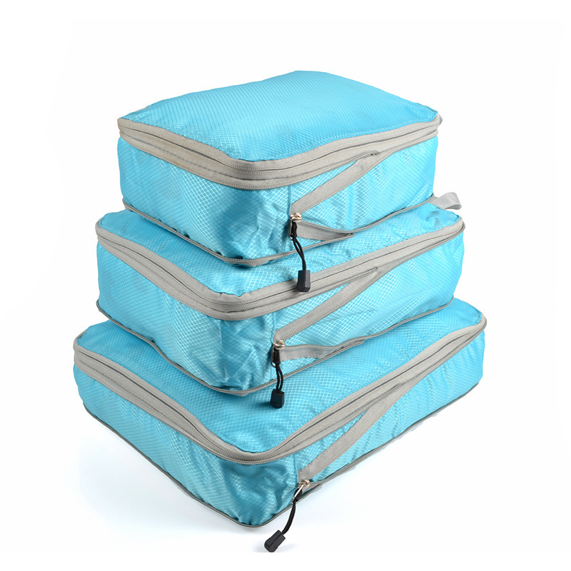 Large Capacity 3 pcs Compression Packing Cubes Set Luggage Organizer Packing Cubes for Travel Suitcase