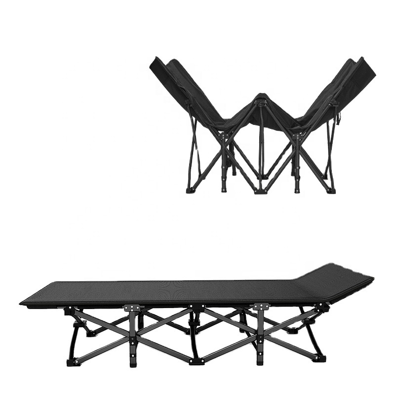 Qiuying Portable Camping Bed Easy Assembled Foldable Folding Camping Cot In Stock