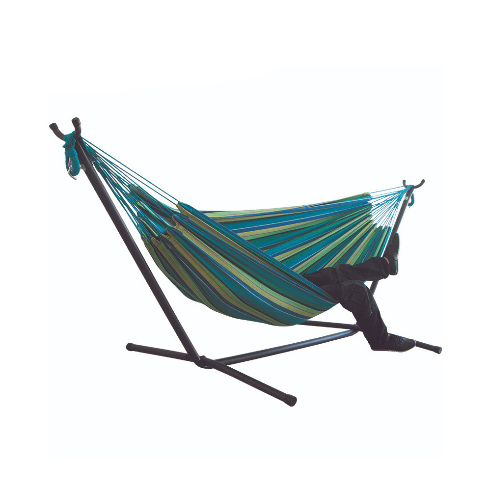 Double Hammock With Space Saving Steel Stand Portable Hammock Stand