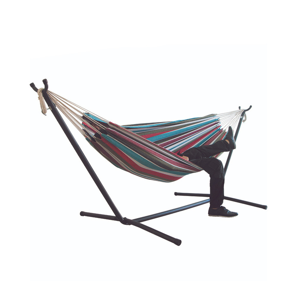 Double Hammock With Space Saving Steel Stand Portable Hammock Stand