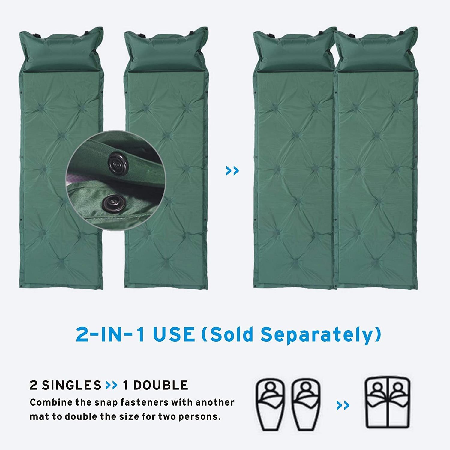 Factory Wholesale Self Inflating Camping Mat Air Mattress Insulated Sleeping Pad Bed For Camping