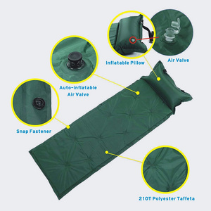 Factory Wholesale Self Inflating Camping Mat Air Mattress Insulated Sleeping Pad Bed For Camping