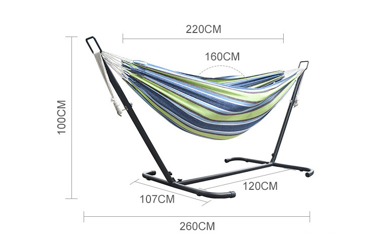 Wholesale DIY Strong Portable Adjustable Hammock With Stand Outdoor Camping Hanging Bed With Stand