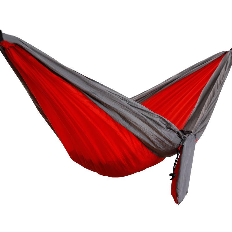 2024 Hot sale Explosive Double Hammock Outdoor Camping Parachute Cloth Suitable Camping Backyard Outside Hanging Swing Hammock