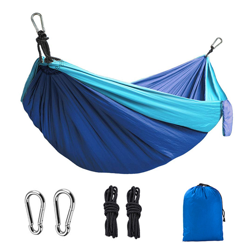 2024 Hot sale Explosive Double Hammock Outdoor Camping Parachute Cloth Suitable Camping Backyard Outside Hanging Swing Hammock