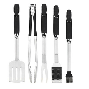 Thick Stainless Steel Grill Utensils Set, 3 Pieces BBQ Tools Spatula, Fork, Tong - Gift for Men Women