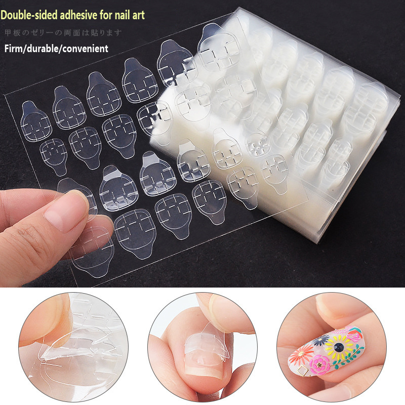 24 Sheet Double Sided False Nail Art Adhesive Tape For Press On Nail Glue Sticker False Nails Sticker Jelly Glue