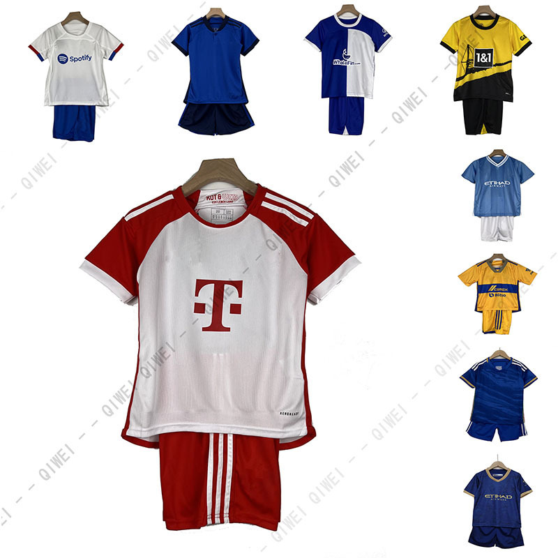 23 New Season kids Football Short Sleeve Set National Team soccer Star Training Jersey Men's Uniform Customized  Quick Dried