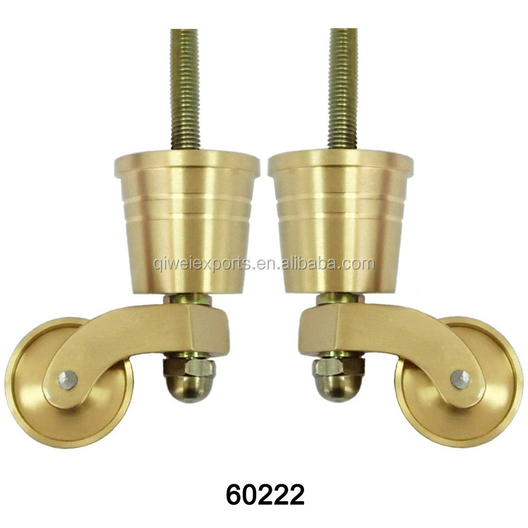 Brass caster wheel for high class furniture, metal chair caster