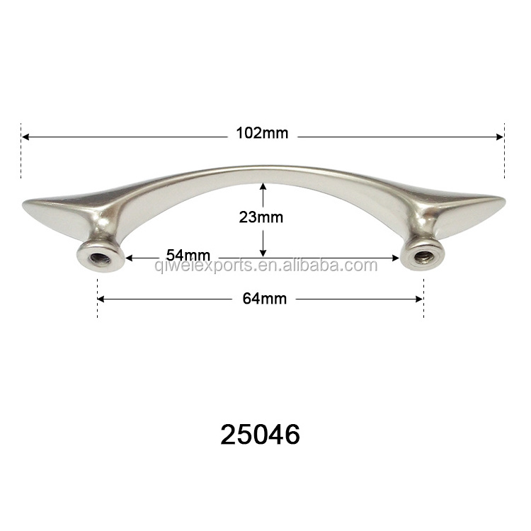 64mm Zinc alloy handle wooden desk cabinet door pull handle 25046