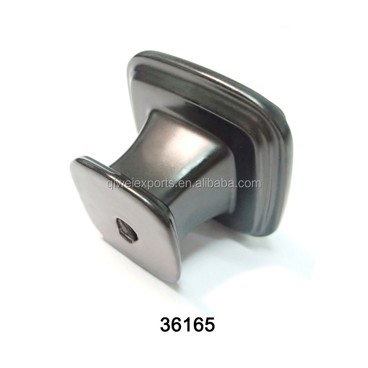 Sand Black Square Cabinet door Knobs Aluminum Pull Handles 36165