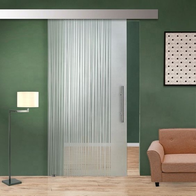 Hydraulic sliding door system interior door set for office bedroom frameless sliding hardware kits for shower