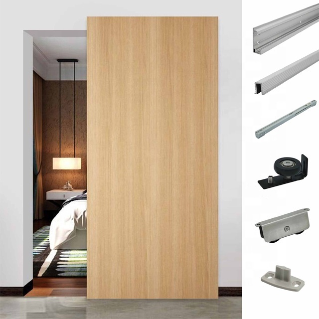 Hidden Barn Door Hardware Concealed Door kits for interior design home sliding invisible wooden door accessories