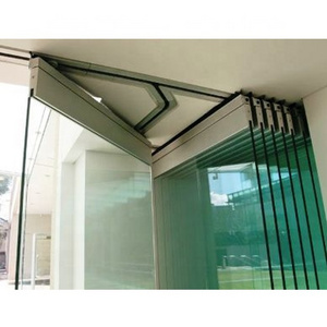 Luxury Modern office Exterior Aluminium Bi-Fold Doors multiple Glass Folding Door for corridor