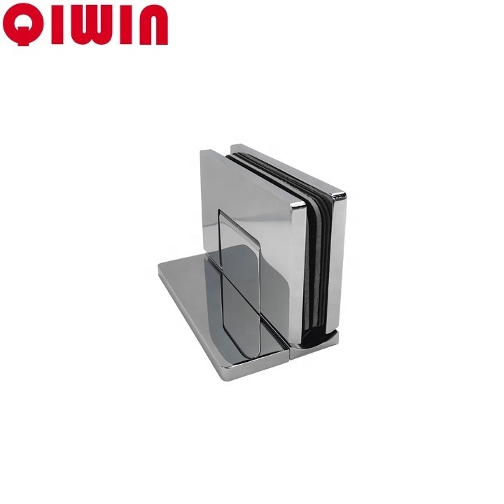 High-end anti-rust brass chrome nickle black 90 degree glass to wall shower door patch fittings