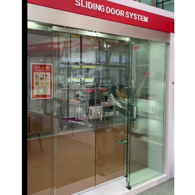 3 panels telescopic sliding pocket door system frameless sliding door front door for patio home