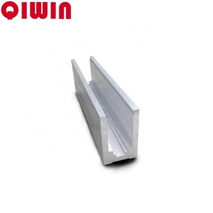 Led Aluminum Terrace Glass Railing Aluminium U Channel Profiles For Balcony Balustrade Glass Railing