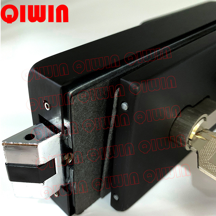 Newest Matt Black Finish Glass Door Locks For Aluminum Frame Glass Door