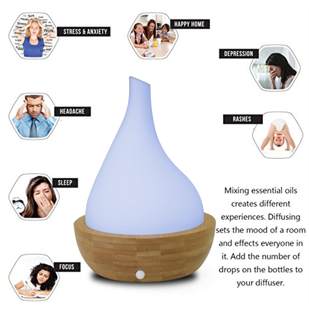 AromaNano air purifier humidifier 300ml essential oil bamboo aroma diffuser aromatherapy essential oil set aromatherapy diffuser