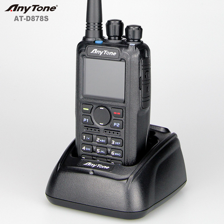 Anytone AT-D878S Single band Digital two way radio 10W VHF/UHF Long Talk Range 200,000 Contacts Professional Radio Walkie talkie