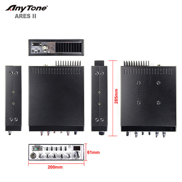 AnyTone ARES II AM FM SSB CB Radio 24.715-30.105 MHz High Power Best CB Radio Manufacturers