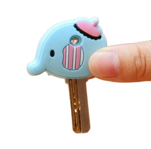 soft pvc key holder with cute carton design key cover