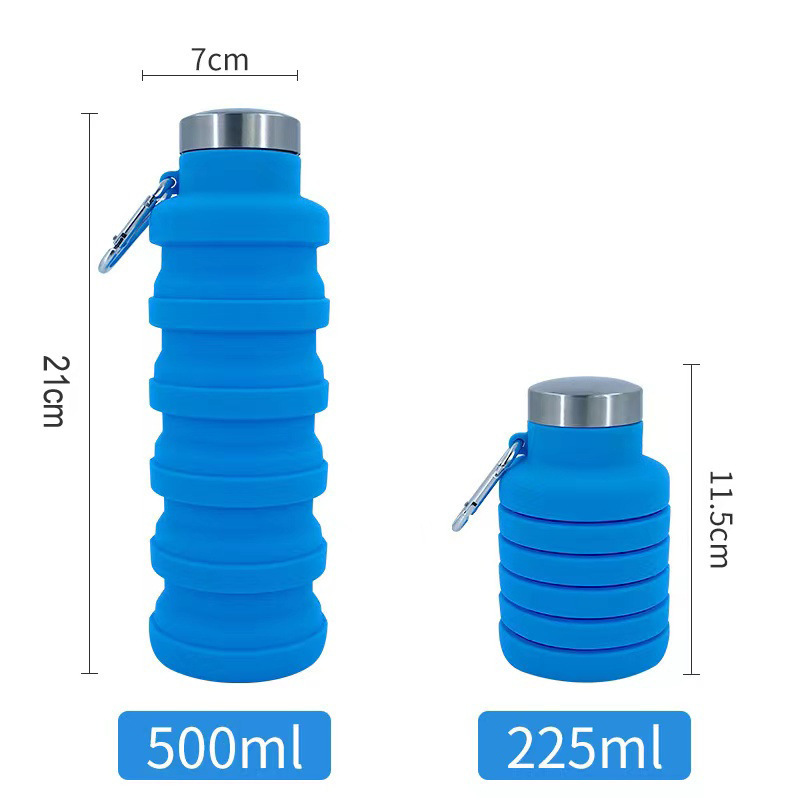 Top Pin Foldable Water Bottles, Sport Foldable Water Bottle With Handle, Custom Plastic Water Bottles Outdoor Sport