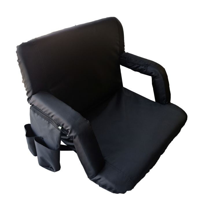 Extra Wide Deluxe Reclining Stadium Seat, Bleacher Chair with Back Support, Folding Sport Chair