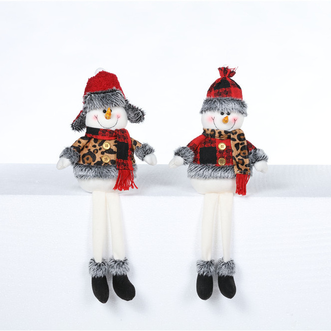 Snowman Doll Window Ornaments New Santa Claus Doll Stand Posture Wholesale Christmas