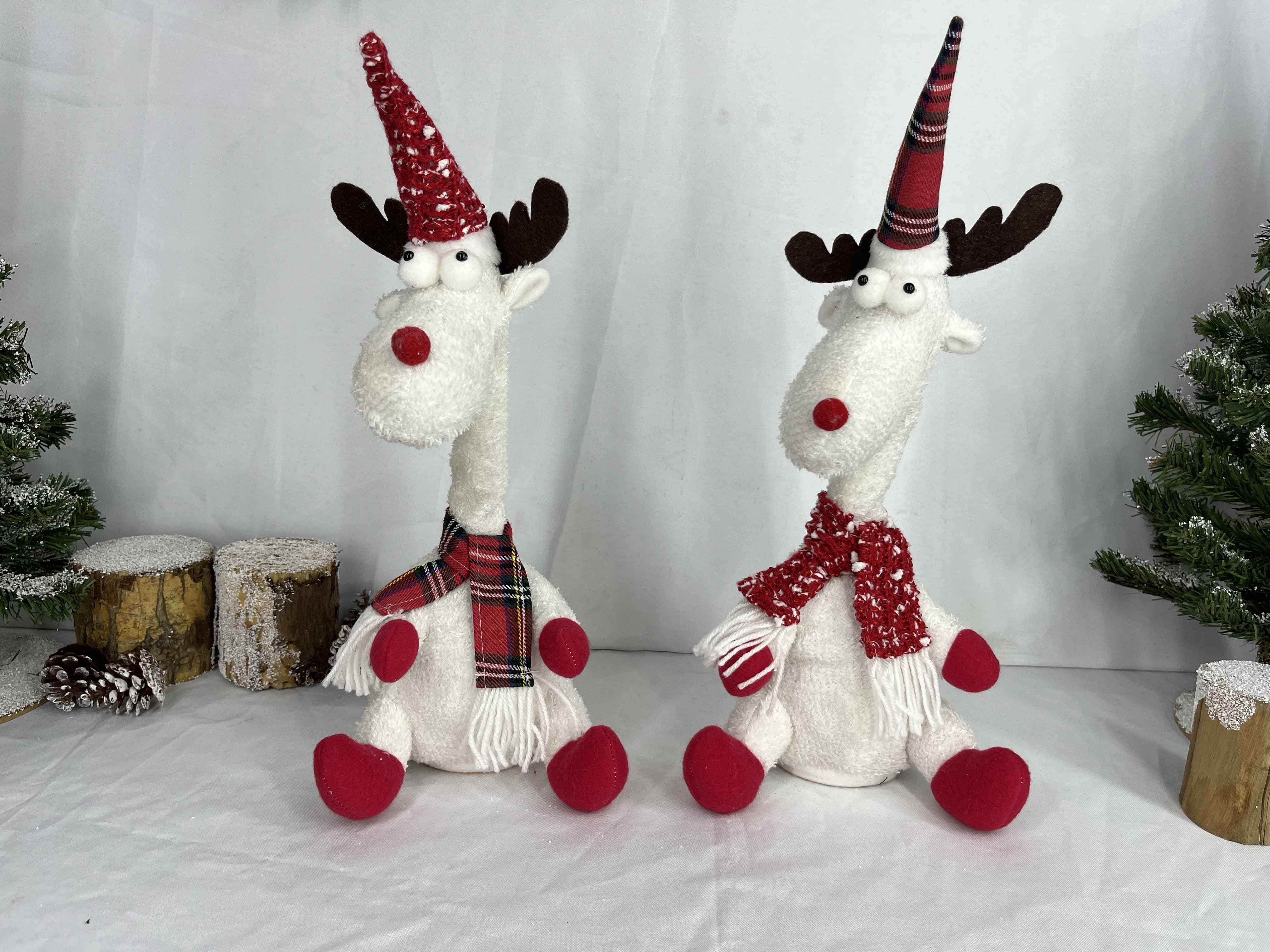 Christmas reindeer singing and dancing  Christmas dolls dancing elk plush toy stuffed moose animal dolls soft toy