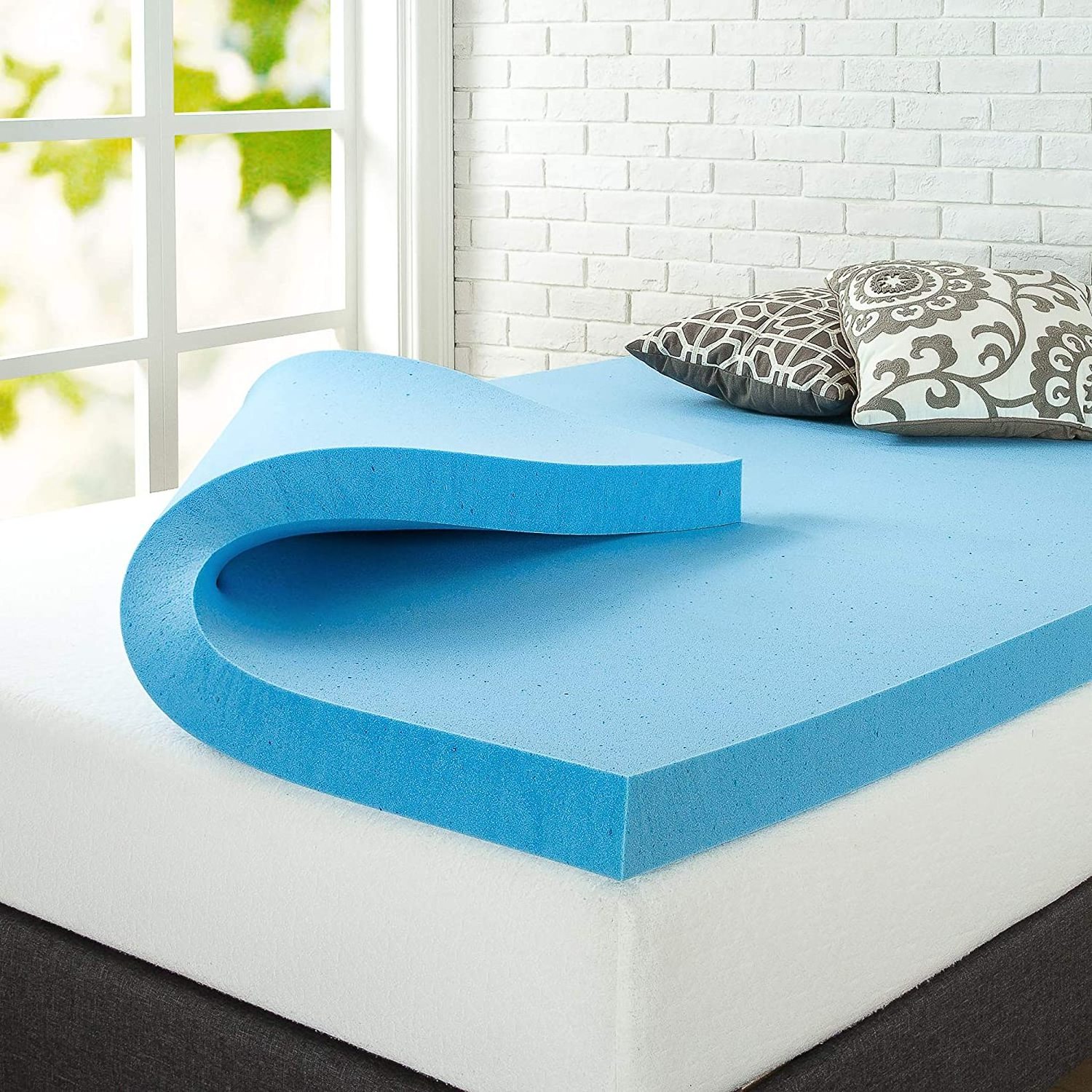 Best Selling 3 Inch Memory Foam Vacuum Hypo-allergenic Mattress Topper Cool Gel Bamboo Bed Foam Toppers Soft  Mattress Topper