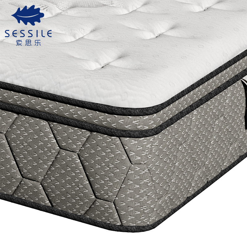 Custom-Made Full Size Cool Latex Gel Hypo-allergenic Memory Foam Healthy Hybrid Pocket Spring Pillowtop Mattress