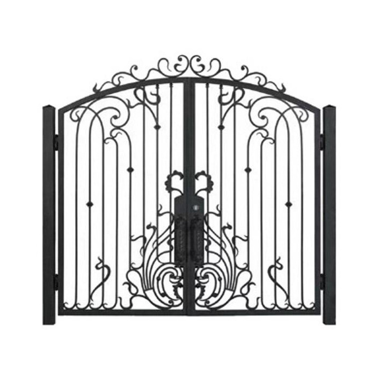 Hot Sale of High Quality European-style Outdoor Gate Villa Garden Courtyard Gate Wrought Iron Gate Swing Traditional 5 Years 009